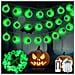 Catena Luminosa Di Halloween 5 M 30 Led Bulbi Oculari Verdi 8 Modalità - Foto miniatura 2
