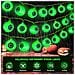 Catena Luminosa Di Halloween 5 M 30 Led Bulbi Oculari Verdi 8 Modalità - Foto miniatura 4