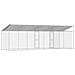 Gabbia per cani Argento 800 x 200 x 256 cm Acciaio zincato - Foto miniatura 5