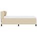 Letto box spring con materasso Crema 90 x 200 cm Tessuto - Foto miniatura 9