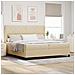 Letto a molle con materasso Crema 200 x 200 cm Tessuto - Foto miniatura 2