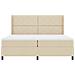 Letto a molle con materasso Crema 200 x 200 cm Tessuto - Foto miniatura 6
