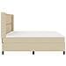 Letto a molle con materasso Crema 200 x 200 cm Tessuto - Foto miniatura 7