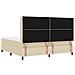 Letto a molle con materasso Crema 200 x 200 cm Tessuto - Foto miniatura 8