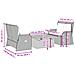 Set Divani da Giardino 3 pz con Cuscini in Polyrattan Beige - Foto miniatura 9