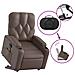 Poltrona Alzapersona Reclinabile Massaggio Marrone Similpelle - Foto miniatura 6