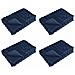Coperta in Pelliccia di Coniglio Finta 4 pcs Blu Marino - Foto miniatura 1