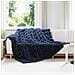 Coperta in Pelliccia di Coniglio Finta 4 pcs Blu Marino - Foto miniatura 2