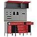 Set di mobili da lavoro con cassetto con blocco 8 pcs Rosso - Foto miniatura 5