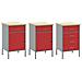 Set di mobili da lavoro con cassetto con blocco 8 pcs Rosso - Foto miniatura 6
