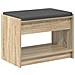 Panca per ingresso con cuscino Rovere Sonoma 63 x 38 x 45 cm - Foto miniatura 1