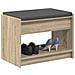 Panca per ingresso con cuscino Rovere Sonoma 63 x 38 x 45 cm - Foto miniatura 3