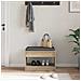 Panca per ingresso con cuscino Rovere Sonoma 63 x 38 x 45 cm - Foto miniatura 4