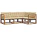 Set di divani con cuscino 4 pcs Naturale e Beige - Foto miniatura 1