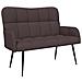 Sofa a Due Posti Marrone Scuro 115 x 61 x 87 cm Tessuto - Foto miniatura 1