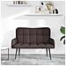 Sofa a Due Posti Marrone Scuro 115 x 61 x 87 cm Tessuto - Foto miniatura 3