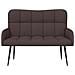 Sofa a Due Posti Marrone Scuro 115 x 61 x 87 cm Tessuto - Foto miniatura 4