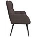 Sofa a Due Posti Marrone Scuro 115 x 61 x 87 cm Tessuto - Foto miniatura 5