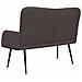 Sofa a Due Posti Marrone Scuro 115 x 61 x 87 cm Tessuto - Foto miniatura 6