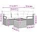 Set Divano da Giardino con cuscino 5 pcs Grigio polyrattan - Foto miniatura 9