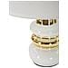 Lampada Da Tavolo Liara Bianca E Oro In Ceramica Con Paralume In Tessuto — Ø 23×32 Cm - Foto miniatura 4