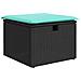 Set Divano da Giardino con cuscino 7 pcs Nero Poly Rattan - Foto miniatura 7