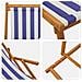 Lettino prendisole pieghevole 2 pcs 3 Posizione Blu e Bianco - Foto miniatura 5