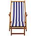 Lettino prendisole pieghevole 2 pcs 3 Posizione Blu e Bianco - Foto miniatura 8