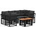 Set Divano da Giardino 7 pz Nero e Grigio scuro polyrattan - Foto miniatura 1