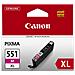 CLI-551M XL Cartuccia Ink Originale Magenta per Canon PIXMa iP7250/8750 Capacità 660 Pagine - Foto miniatura 3