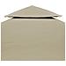 Telo Impermeabile Ricambio per Gazebo 310g / m² Beige 3x4m - Foto miniatura 2