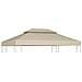 Telo Impermeabile Ricambio per Gazebo 310g / m² Beige 3x4m - Foto miniatura 1