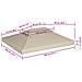 Telo Impermeabile Ricambio per Gazebo 310g / m² Beige 3x4m - Foto miniatura 4
