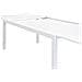 Set Tavolo Giardino Rettangolare Allungabile 200/300 X 100 Con 6 Sedie E 2 Poltrone In Alluminio Bianco Da Esterno - Foto miniatura 4
