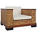 Poltrona con Cuscini Marrone in Rattan Naturale 94 x 78 x 66 cm - Foto miniatura 1