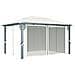 Gazebo con Tenda 400 x 300 cm Crema Alluminio - Foto miniatura 3