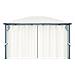 Gazebo con Tenda 400 x 300 cm Crema Alluminio - Foto miniatura 6