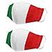 Set 2 Mascherine Italia Lavabili In Cotone, Per Adulti Multicolore - Foto miniatura 2