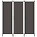 Paravento A 3 Pannelli Antracite 150x180 Cm - Foto miniatura 1