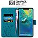 Custodia Compatibile Con Huawei Mate 20 Pro In Blu Fiore - Coperchio Protettivo In Design Floreale Con Chiusura Magnetica, Funzione Stand E Slot Per Carte - Foto miniatura 3