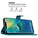 Custodia Compatibile Con Huawei Mate 20 Pro In Blu Fiore - Coperchio Protettivo In Design Floreale Con Chiusura Magnetica, Funzione Stand E Slot Per Carte - Foto miniatura 6