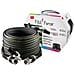 Force 5/8"" 25m, Tubo Acqua Da Giardino Per Irrigazione Con Lancia, Grigio Con Righe Verdi - Foto miniatura 3