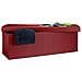 10019045 708 Sgabello Pieghevole Cassapanca Pouf Finta Pelle Rosso Scuro 114 X 38 X 38 Cm - Foto miniatura 1