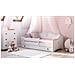 Letto Decorativa Per Bambini Emma White 160x80 Con Un Cassetto + Materasso E Giroletto - Foto miniatura 3