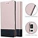 Custodia Compatibile Con Samsung Galaxy Note Edge In Oro Rosato Nero - Coperchio Protettiva Con Chiusura Magnetica, Funzione Stand E Tasca Per Le Carte - Foto miniatura 5