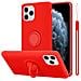 Custodia Compatibile Con Apple Iphone 11 Pro Max In Liquid Rosso - Coperchio Protettivo In Silicone Tpu Flessibile Con Anello - Foto miniatura 1