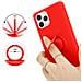 Custodia Compatibile Con Apple Iphone 11 Pro Max In Liquid Rosso - Coperchio Protettivo In Silicone Tpu Flessibile Con Anello - Foto miniatura 6
