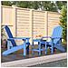 Sedie Da Giardino Con Tavolo Adirondack In Hdpe Blu Acqua - Foto miniatura 1