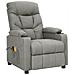 Poltrona Massaggiante Elettrica Grigio Chiaro in Tessuto - Foto miniatura 2