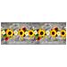 Tappeto Passatoia Cucina Antiscivolo Sottolavello Digitale Disegni Floreali 50x320 Girasoli Papaveri - Foto miniatura 3